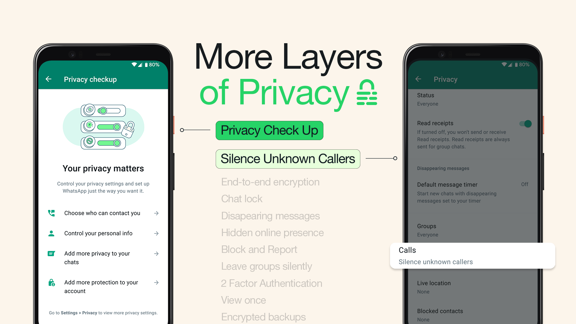 WhatsApp introduces new privacy features: Silence Unknown Callers and Privacy Checkup
